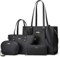 Women Fashion Synthetic Leather Handbags Tote Bag Shoulder Bag Top Handle Satchel Purse Set