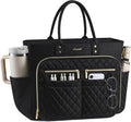 LOVEVOOK Tote Bag for Women, Teacher Nurse Work Laptop Bag, Quilted Bible Computer Shoulder Bag for Business Travel College