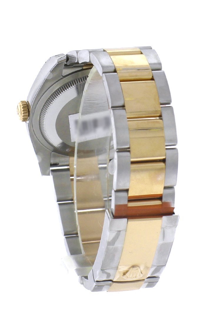 Rolex Datejust 36 White mother-of-pearl Roman Dial 18k Gold Two Tone Oyster Watch 116203