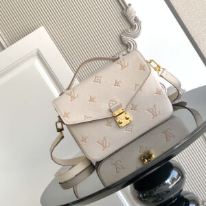 Premium 163C01 Dynamic Chip Pochette Metis MM Monogram Empreinte Leather Handbag