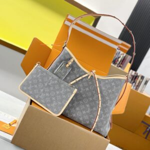 Louis Vuitton CARRYALL MM Bag Premium MB Denim Fabric