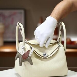 Luxury Lindy 26 Bag  White TC Leather