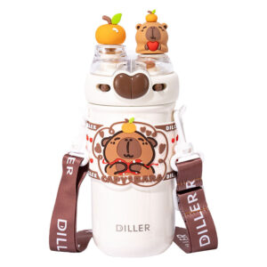 Large Stainless Steel Water Bottle for girls Portable Insulated Thermal Thermos With PC Lids for Travel